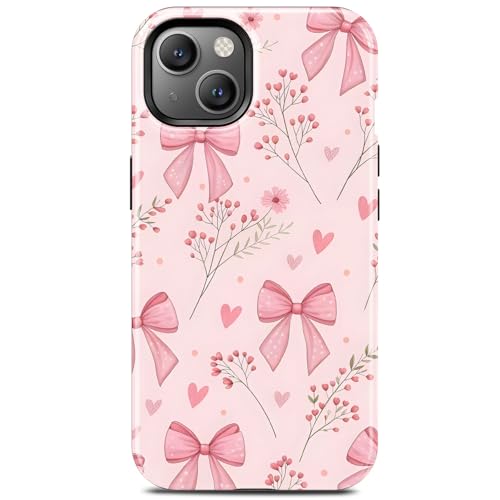 Coque iPhone 14 Plus motif floral rose chic pour le quotidien et sorties entre amies