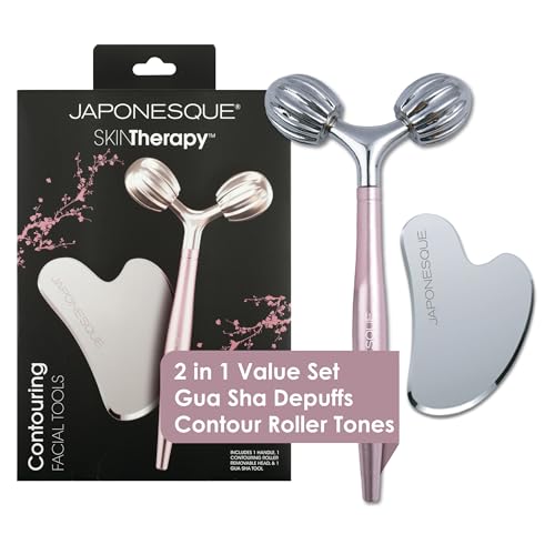 Rouleau en V et Gua Sha JAPONESQUE pour le dégonflement et raffermir la peau