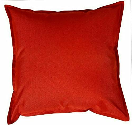 POSHLIVING Premium Red WATERPROOF Outdoor FILLED 24" Garden Furniture Scatter Cushion PAD 60 x 60cm (Red)
