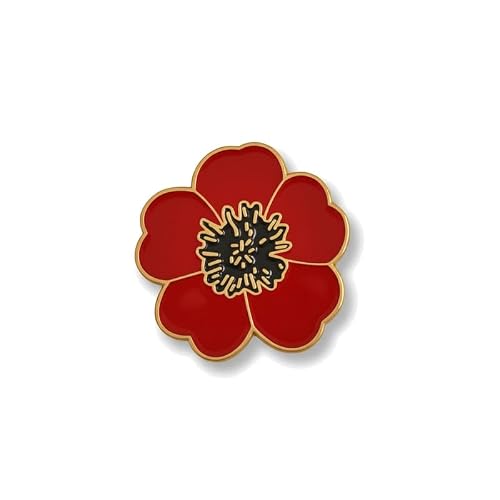 ROSTIVO Red Poppy Brooch Pin