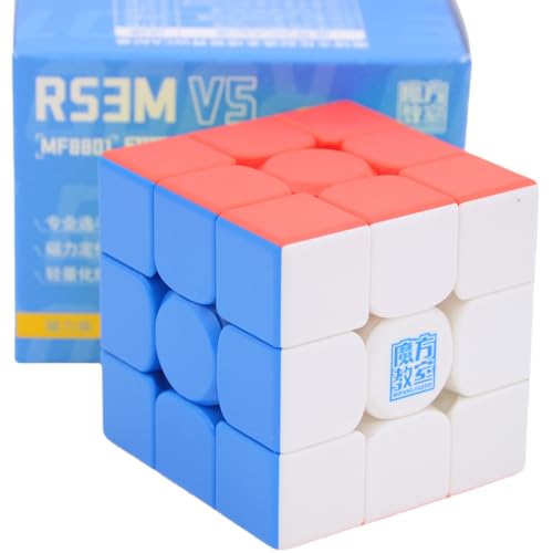 Bukefuno MoYu RS3M V5 3x3 Cubo mágico magnético 2023 Speed Magic Cube Moyu RS3M V5 3 x 3 x 3 sin pegatinas MFJS RS3 M V5 Speed Cube Puzzle