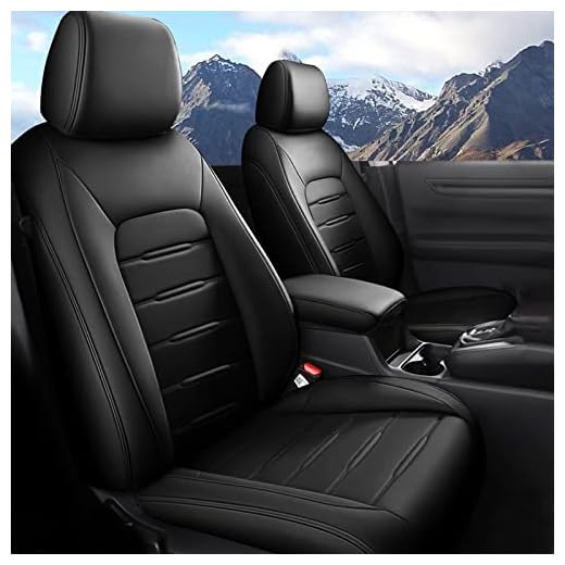 IKABEVEM Custom Fit for Honda CRV Seat Covers 2023 All Models CR-V Car Seat Covers Faux Leather Seat Cover for Car Waterproof Seat Cover Compatible with Airbag(Black,2 Front Seats)
