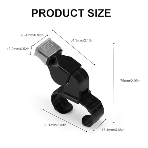 FINELYCR 4 Piezas Silbato Arbitro, Silbato con Empuñadura para los Dedos, Silbatos con Protector Bucal Antimordeduras, Sonido Fuerte, Apto para Deportes y Competiciones - imagen 2