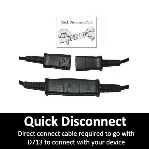 Discover D713 Over-The-Ear Wired Headset With In Ear Bud For Office, Call Center & Dispatch - Includes 3 Ear Sizes Of Ear Tips (Cord To Connect To Phone Or Computer Sold Separate) #TOP4