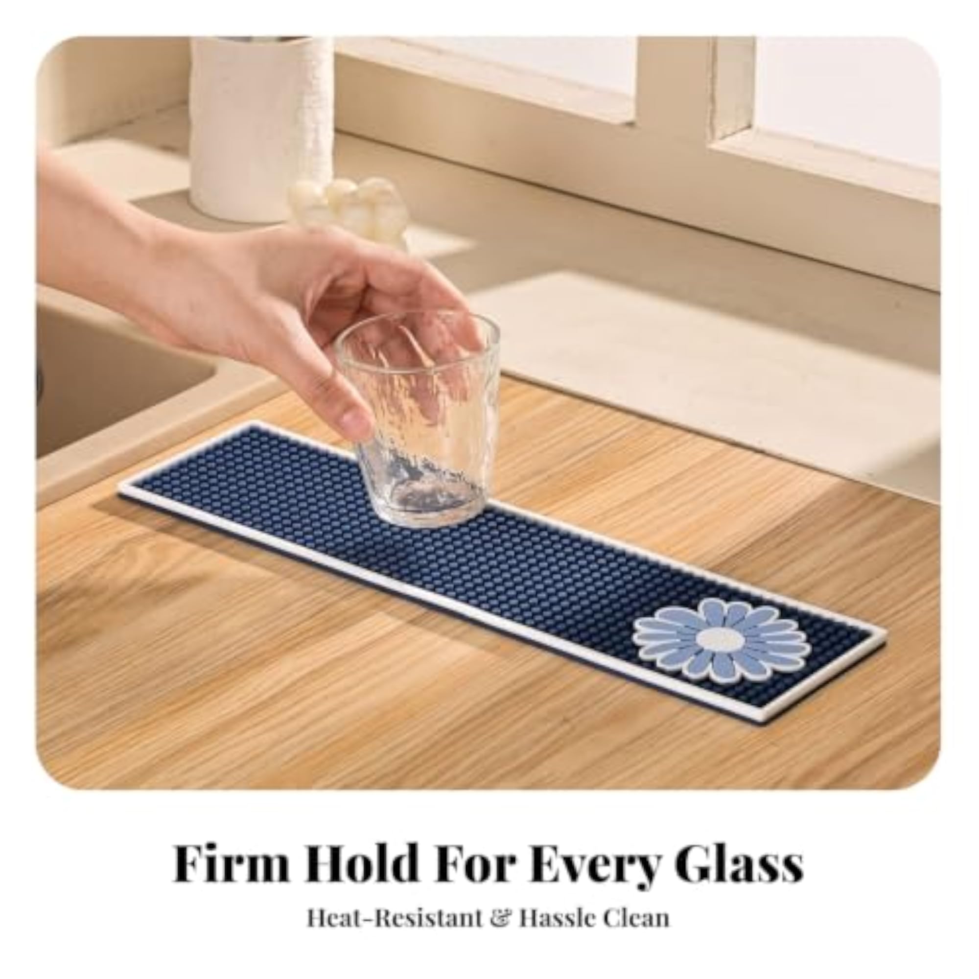 Space-Saving PVC Drain Mat with Dimpled Surface
