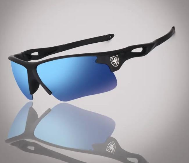Image of Roshfort Sports Non Polorized Sunglasses UV Protection Sunglass for Men & Women Cycling Running Driving Fishing Multi Shade Glasses ITALIC (Size -Medium)