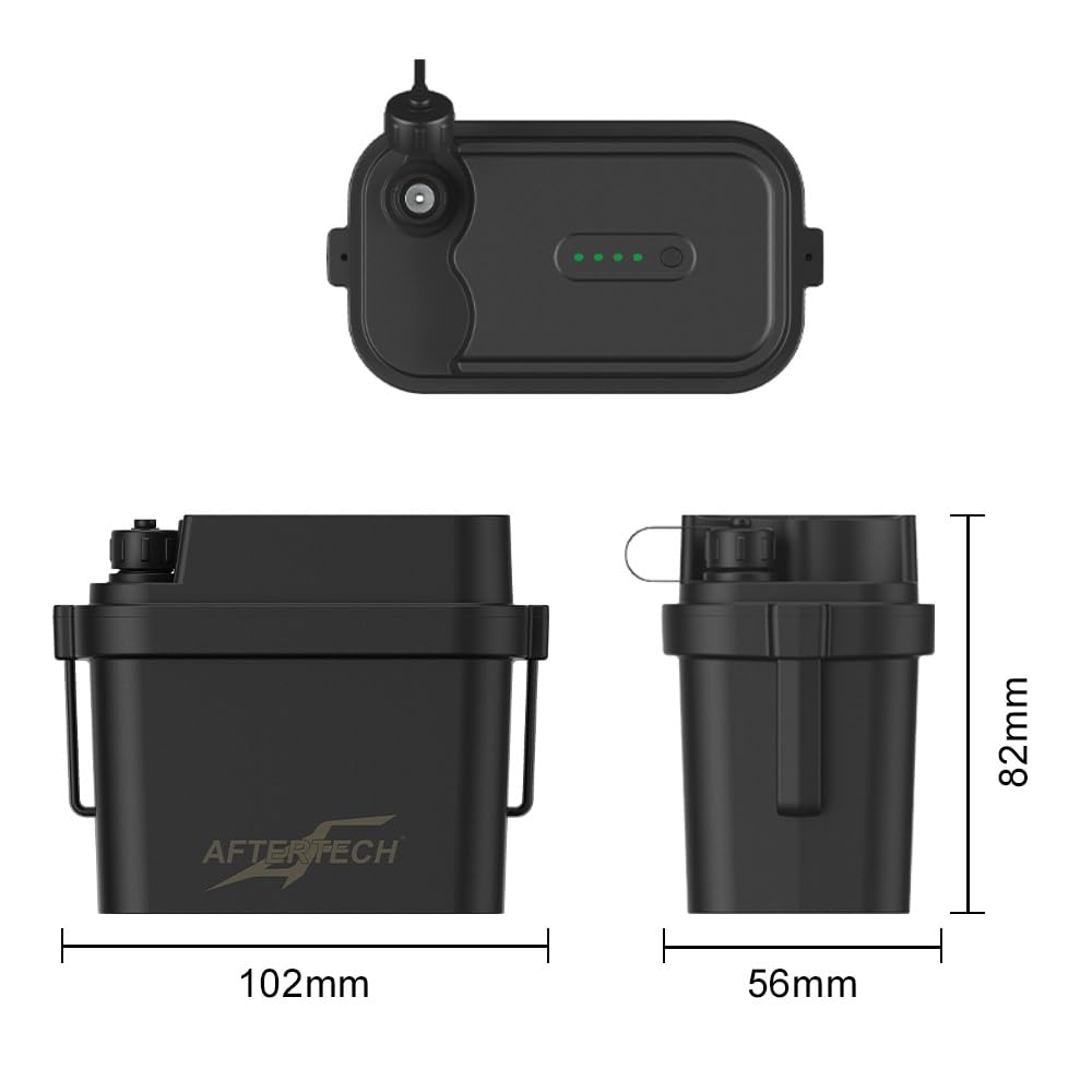 AFTERTECH PACCO BATTERIA PILA IMPERMEABILE WATERPROOF 12V 6000mAh 6Ah RICARICABILE AL LITIO IP67 102x56x82mm G1D2