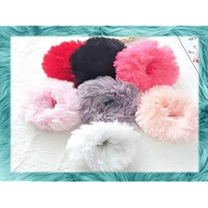 SHOI LITTLE Soft Fluffy Fur Elastic Multicolour Hair Rubber Bands For Kids Girls Women (Pack of 6) 13 41tcjKLMrtL. SL500 . SS300