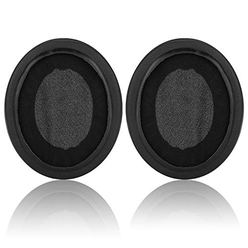 Repuestos para almohadillas de auriculares con cuero proteico y espuma de memoria para Razer Nari, Ultimate, Essential, Kraken Kitty, Kraken Tournament Edition - Ovalado (Negro) miniatura 4