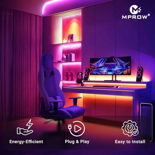 Image of MPROW 5 Meter LED Rope Light | 120 LEDs /Meter Waterproof Strip Light | Cove Light for False Ceiling, Diwali, Balcony & Indoor Decoration (Pink)