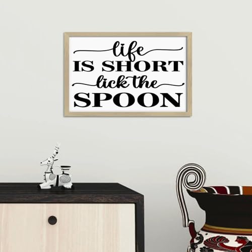 Cadeau de décoration en bois 20x30 cm à suspendre avec cadre rétro rigide - 8