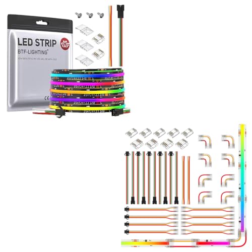 Tira LED RGB WS2811 COB 720 LEDs/m 16.4ft con conectores miniatura 1