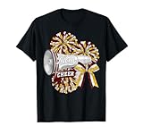 Cheer Mom Mama Bow Sport Cheerleader Cheerleading Maroon T-Shirt