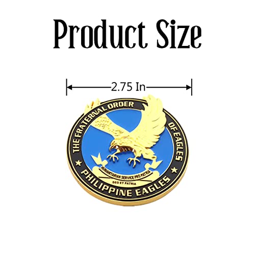 Image of Eagle Car Emblem, 3D Philippine Eagle Stickers for Auto Bumper Window, Zinc Alloy Metal Badge Decal with 3M Strong Adhesive, Vehicle Decoration Accessories Universal for Truck, SUV, RV