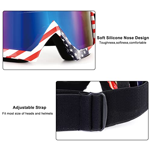 Zukmi GLE-FLAG Atv Goggles Dirt Bike Motorcycle Goggles Motocross Anti Uv Goggles Dustproof Windproof Mx Off Road Goggles thumb #2