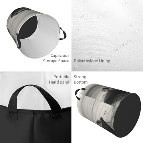 Panier à linge grand format pliable imperméable avec poignées solides