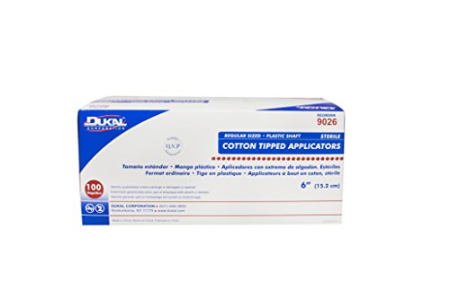 Image of Dukal-9026 Cotton Tipped Applicator, Sterile, 6 inch Plastic Shaft (200 Boxes of 10) (Pack of 2000)