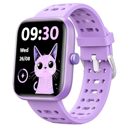 Gydom Smart Watch per bambini per ragazze, orologio fitness per bambini touchscreen da 1,8 pollici, senza/con modalità app, monitoraggio della frequenza cardiaca/sonno, impermeabile IP68, sveglia