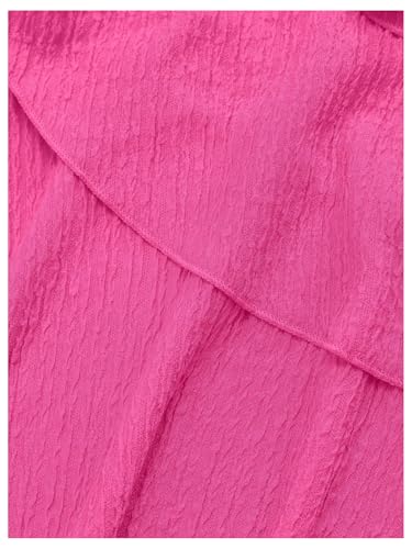 Image of Verdusa Women's Wedding Guest Babydoll Halter Dress Tiered Layered Textured Backless Flowy Short Summer Dress