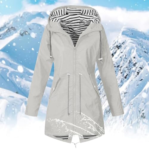 Chubasquero mujer impermeable chaqueta de softshell forrada ligera 3