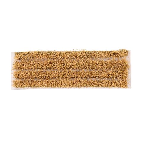 YOSADIER Franja de Césped Estático 1:87 para Micro Paisaje y Mesa de Arena, Decorativa, Ligera Plástico Color Dorado para Modelismo Realista