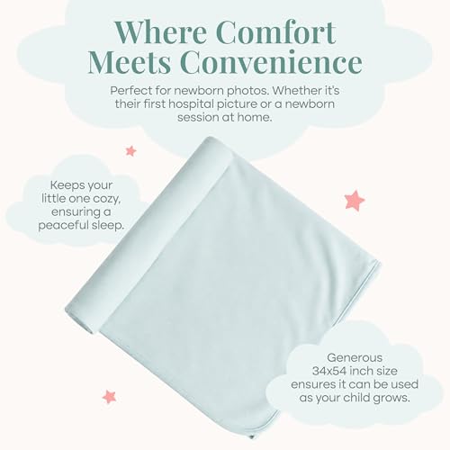 Image of Caden Lane Baby Swaddle & Receiving Blanket, Soft, Breathable & Temperature-Regulating Bamboo Viscose Fabric for Swaddling Newborns, Gender Neutral Infant Blanket for Boys & Girls, Lily Pad Green