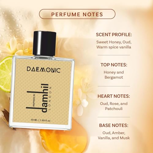 Image of DAEMONIC Perfume | Luxury Perfume for men & women (50 ml) | Damhil London | Premium Long Lasting Fine Fragrance | Eau De Parfum | Floral, Fruity Long Lasting EDP Fragrance Scent | For Daily Use |