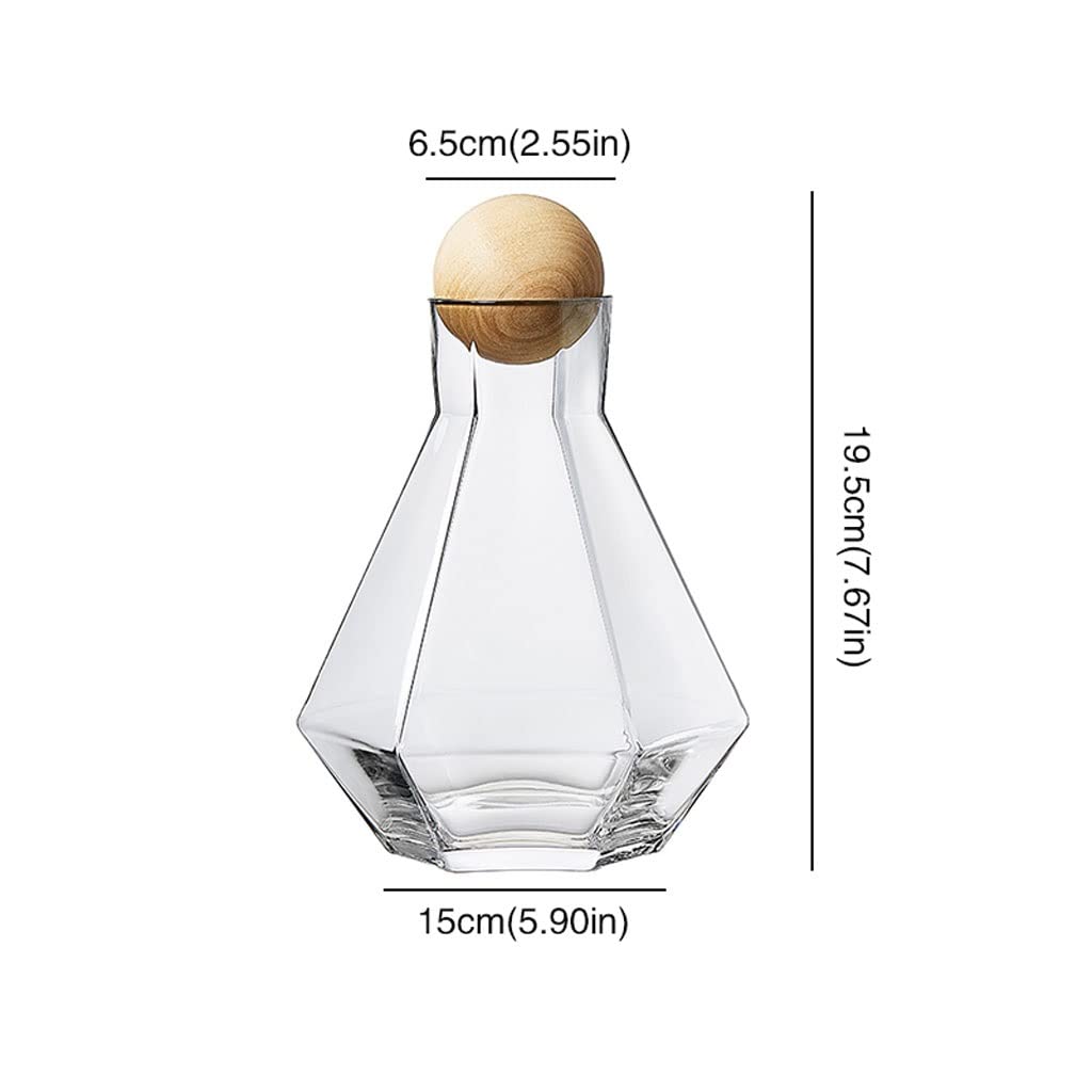 Krüge Getränkekrüge Kaltwasserflasche Glas Wasser Pitcher Home Kühlschrank Pot Nordische Kreative Großkapazität Light Luxus Safttopf Wasserbehälter Saftkaraffe Wasserkrug (Color : B)