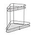 iDesign Vienna 2-Tier Corner Shelf for Cosmetics and Toiletry Storage, Bathroom, Countertop, Desk, and Vanity - Matte Black