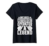 Photo Gallery donna funny profession quote motorboat operator maglietta con collo a v Photo Gallery donna funny profession quote motorboat operator maglietta con collo a v