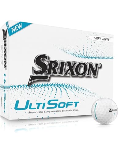Srixon UltiSoft 4 – Dutzend Golfbälle – weiches Gefühl – sehr geringe Kompression – Kontrolle und Gefühl – Premium-Golfzubehör und...