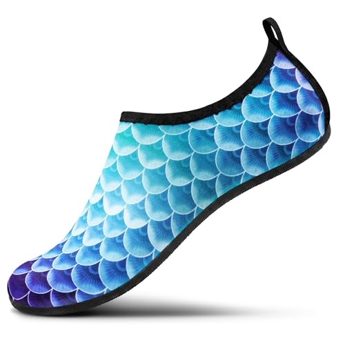 Image of SEEKWAY Water Shoes Women Men Adult Quick-Dry Aqua Socks Barefoot Non Slip for Beach Swim River Pool Lake surf Black SK002(U)