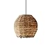 Rattan 1 Światło Żyrandol Z Naturalnego Rattanu Wiklinowa Mała Rattanowa Lampa Puste Żyrandole W Stylu Retro Kopuła Z Drewnianym Kloszem Wisiorka Art Rattanowa Lampa Wisząca Na Stolik Nocny BOLEYE