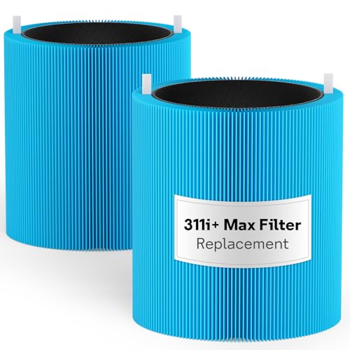 Image of Leemone 2 Pack Blue Pure 311i+ Max AllergenBlock Filter Compatible with Blue Pure 311i+ Max Air Purifier, Activated Carbon Filter