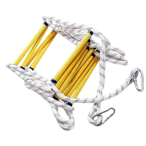 Rope Ladder, Home Emergency, Soft Escape with Hooks – Portable Safety Rescue for Kids & Adults, Heavy-Duty for Window(3M)