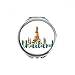 Thailand Wat Haw Pha Kaew Illustration Hand Compact Mirror Round Portable Pocket Glass