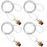 3/8” Air Tank Drain Valve Plug with 60” Cable, Dazakoot Brass Tank Drain Valve Replacement Part, Tank...