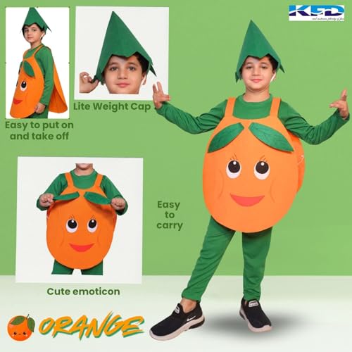 Image of Kaku Fancy Dresses Fruit and Vegetable Costume Paper Cutout with Cap For Kids | Healthy Food Costume For Boys & Girls (Tracksuit Not Included)
