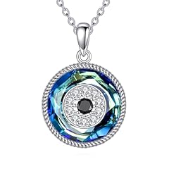 Blue-Crystal Evil Eye Necklace