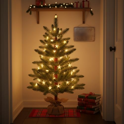 Mini árbol de Navidad artificial 60cm解决空间不足的浓密松树 6