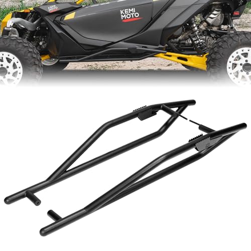 KEMIMOTO UTV Nerf Bars Rock Sliders Compatible with Can Am Maverick R 2024 2025 Side Steps Side Bumper Protector Replace #715007170