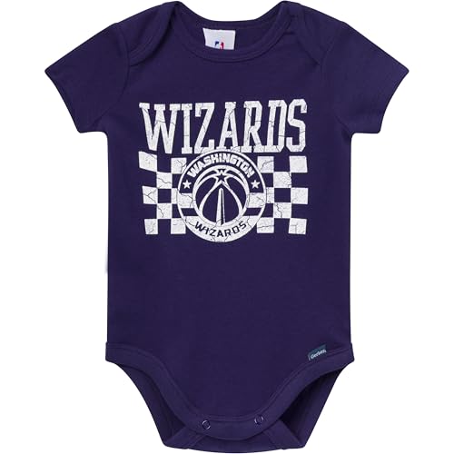 Image of Gerber Baby NBA Boys & Girls 2-Pack Short Sleeve Onesie Bodysuits