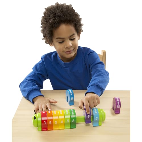 Melissa & Doug Counting Caterpillar - Classic Wooden Toy with 10 Colorful Numbered Segments - image 3
