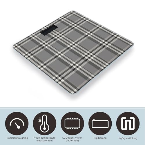 Báscula de baño digital con display LCD y vidrio templado miniatura 3