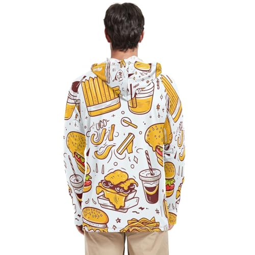 Cute Dog Men's UPF 50+ Sun Shirts Quick Dry Sun Protection Hoodie UV Long Sleeve T-Shirts 18313