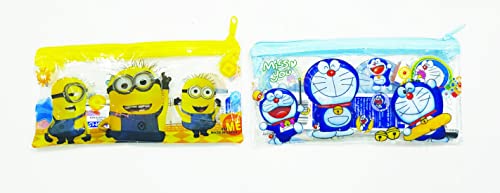 Image of Return Gift for Kids in Bulk | Stationery Pouch /Kit with Pencil /Eraser /Sharpner /Scale for School Kids Boys & Girls (Pack of 12)