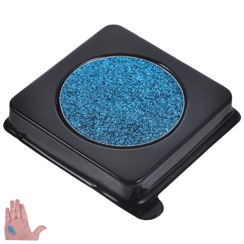 HAMPPLIES Blauer Glitzerlidschatten Diy Glänzende Lidschattenplatte Für Augen Make-up Blauer Lidschatten Einzelner Lidschatten Gesichtsglitzer Glitzer-make-up Funkelnder Lidschattenschimmer
