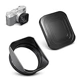 X100VI X100V Metal Lens Hood Shade with Cap and 49mm Adapter Ring Kit for Fuji X100VI Fujifilm X100V X100F X100 X100S X100T X70 Camera (Black)
