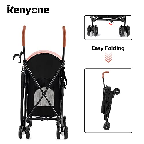 Kenyone Dog Stroller For Small Dogs, Lightweight Pet Stroller For Small Dogs, Premium Portable Compact Travel Dog Stroller For Small And Medium Cats, Dogs, Puppy #TOP3
