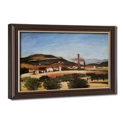Tableau Factories Near Mont De Cengle Paul Cezanne en impression sur toile